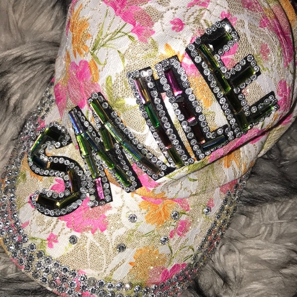 Sparkle Rhinestone Smile Hat - Picture 2 of 5